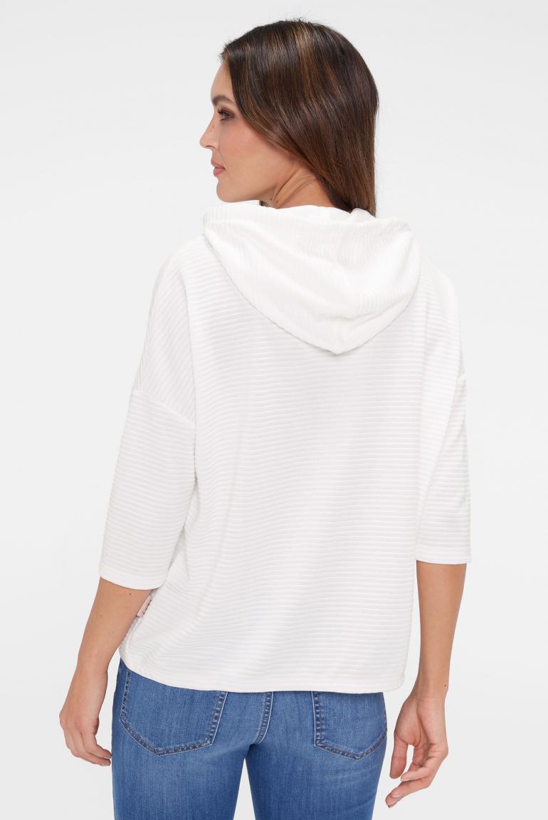 Zoom: Strukturiertes Kapuzensweatshirt