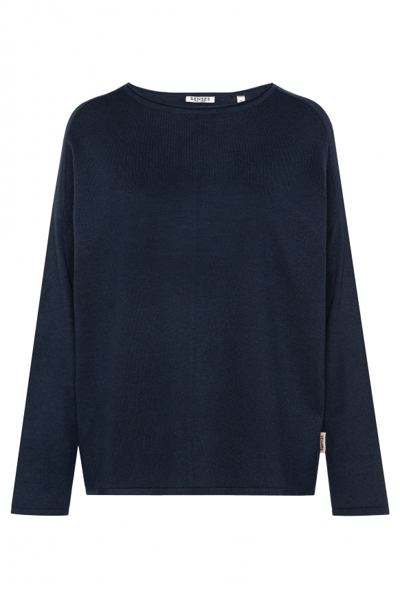 Feinstrick-Pullover mit großzügiger Ärmelweite blue navy