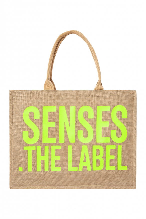 Shopper aus Jute mit Logo Print