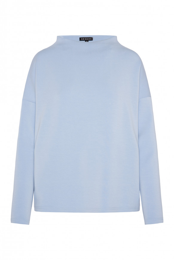 Boxy-Sweatshirt mit Mock-Kragen