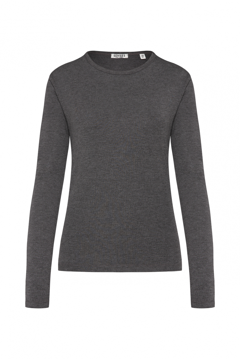 Zoom: Basic Longsleeve aus Viskose-Mix