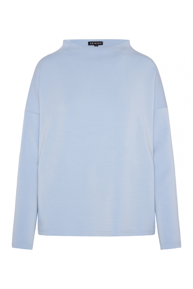 Zoom: Boxy-Sweatshirt mit Mock-Kragen