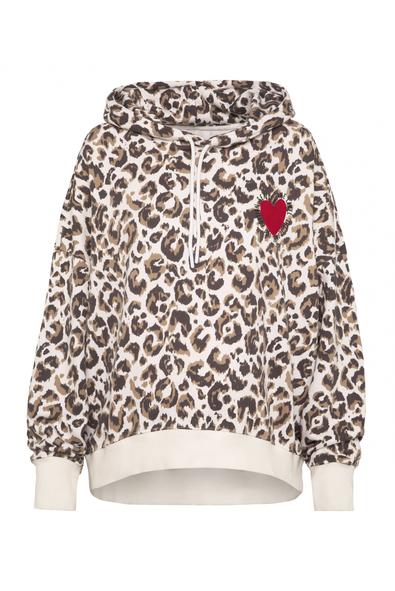 Zoom: Oversized Hoodie mit Leo-Design und Backprint