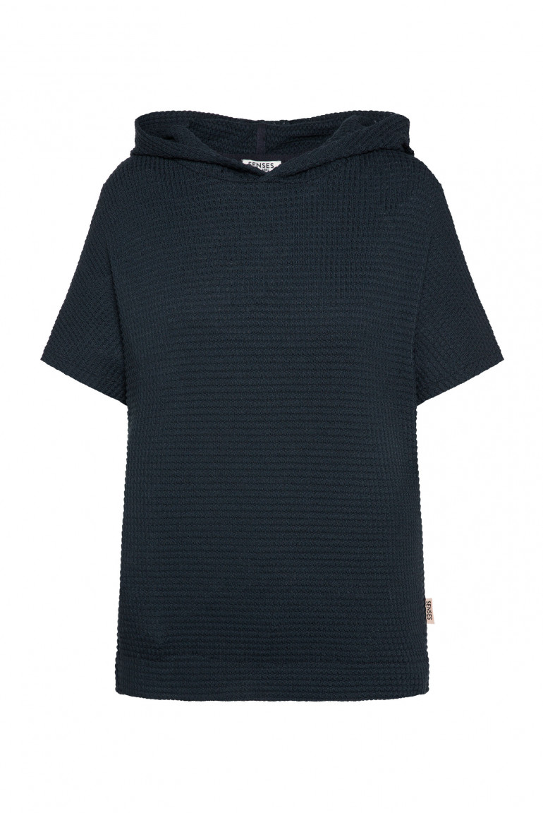 Zoom: Strick-Hoodie mit Kurzarm