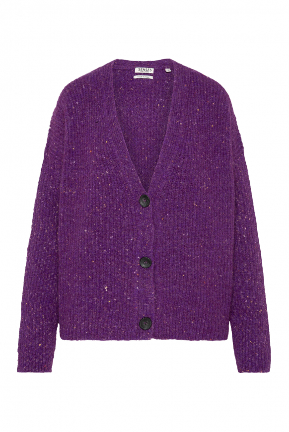 Kurz-Cardigan bunt meliert purple