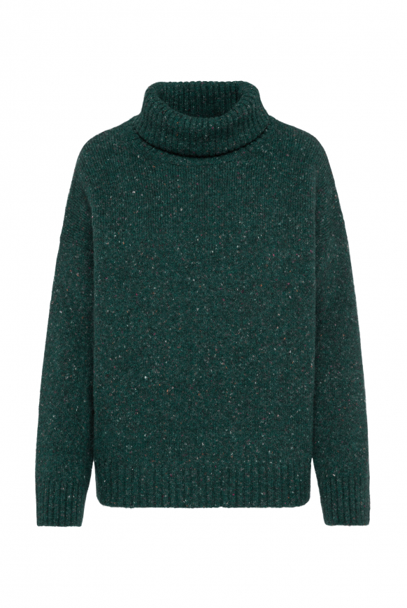 Pullover mit Rollkragen und Melange-Effekten deep petrol