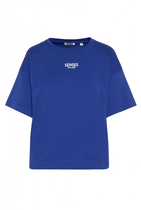 Oversized Boxy-T-Shirt mit Print intense blue