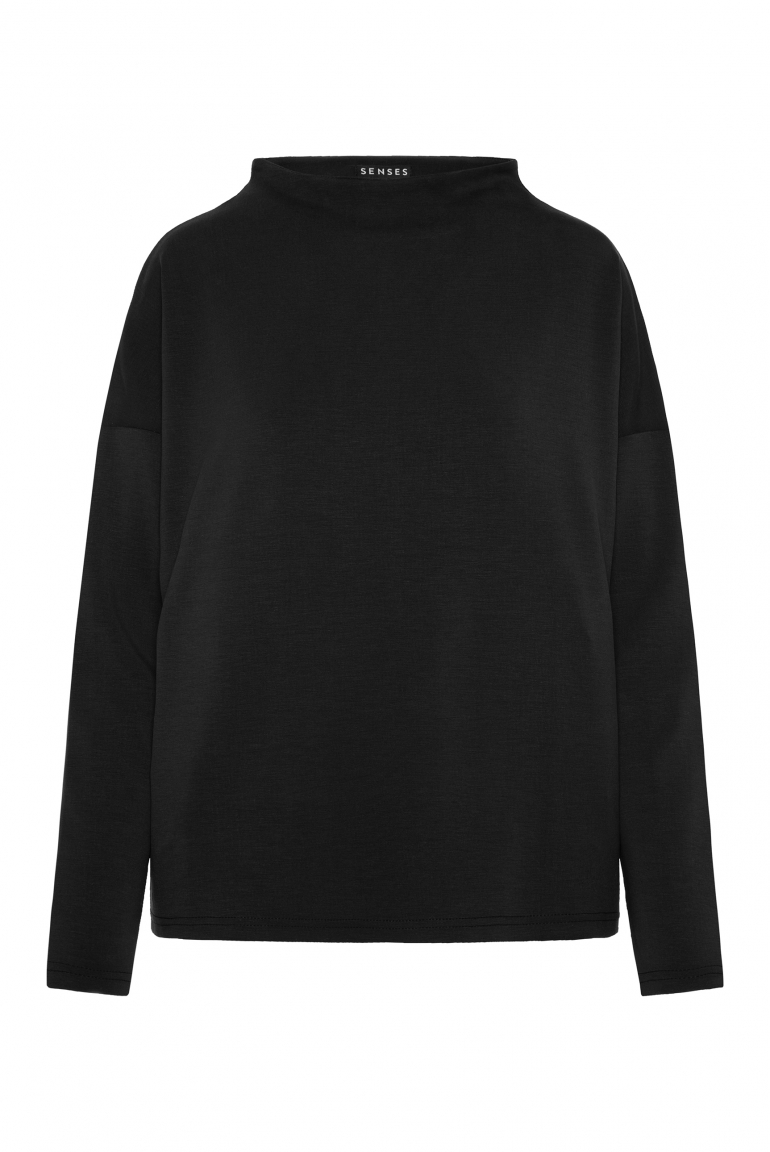 Zoom: Boxy-Sweatshirt mit Mock-Kragen