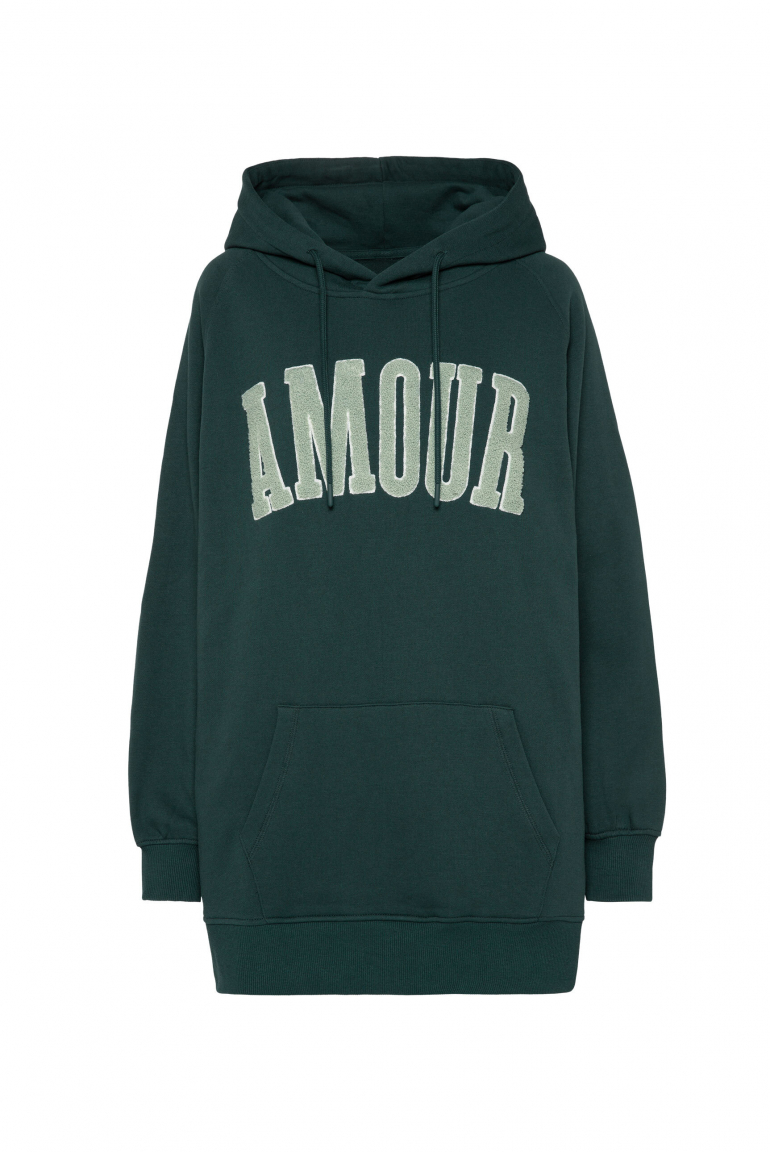 Zoom: Oversized Hoodie mit Frottee-Artwork